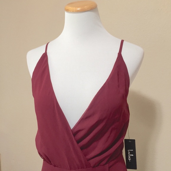 Lulus Burgundy Wine Chiffon Maxi Dress - Picture 7 of 8